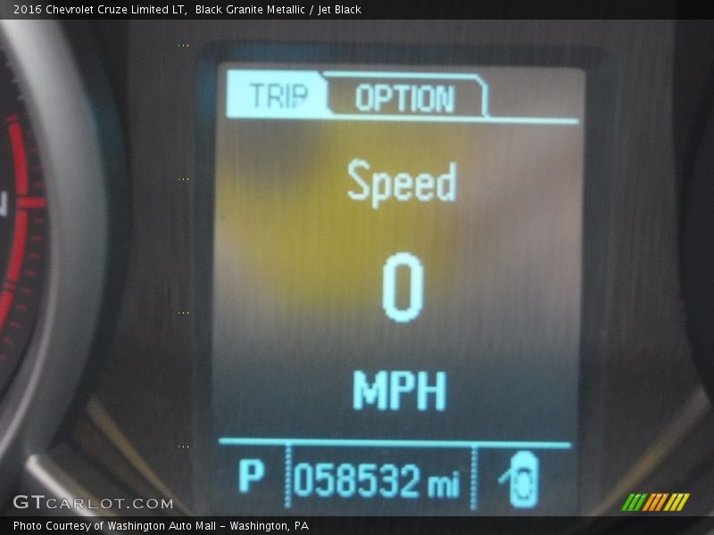 Black Granite Metallic / Jet Black 2016 Chevrolet Cruze Limited LT
