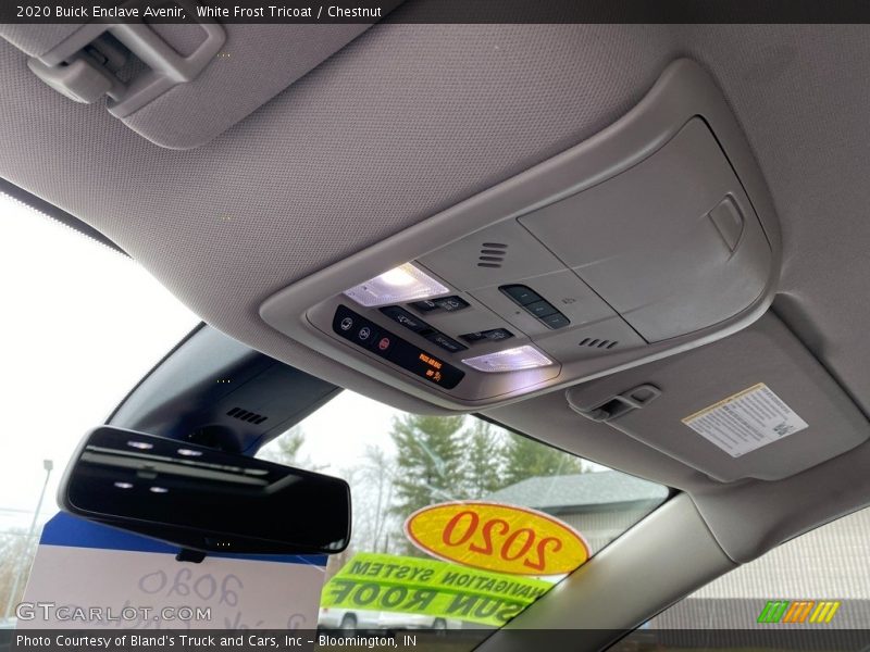 White Frost Tricoat / Chestnut 2020 Buick Enclave Avenir