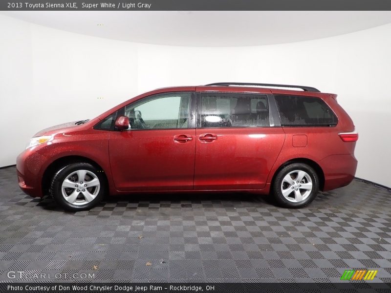Super White / Light Gray 2013 Toyota Sienna XLE