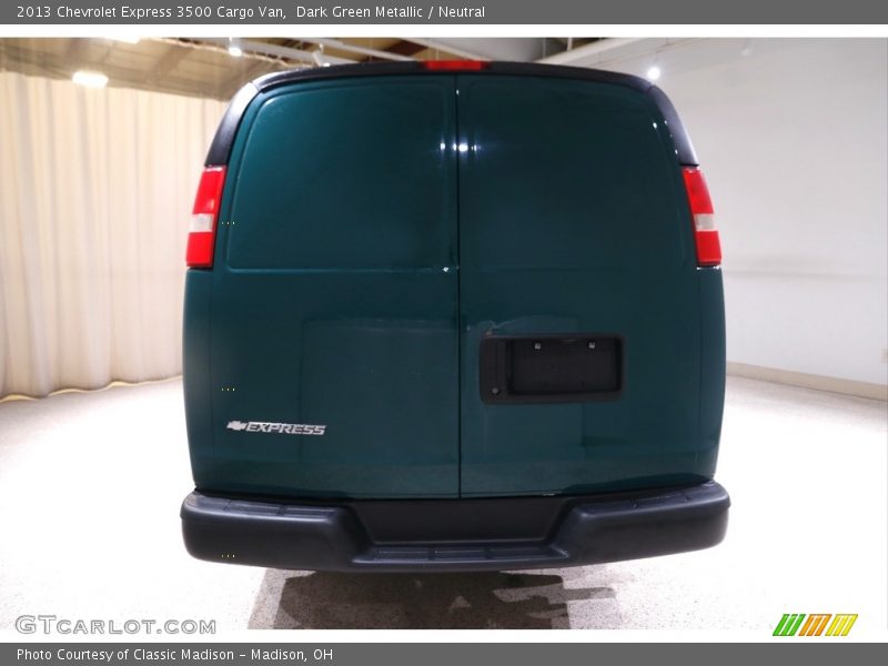 Dark Green Metallic / Neutral 2013 Chevrolet Express 3500 Cargo Van