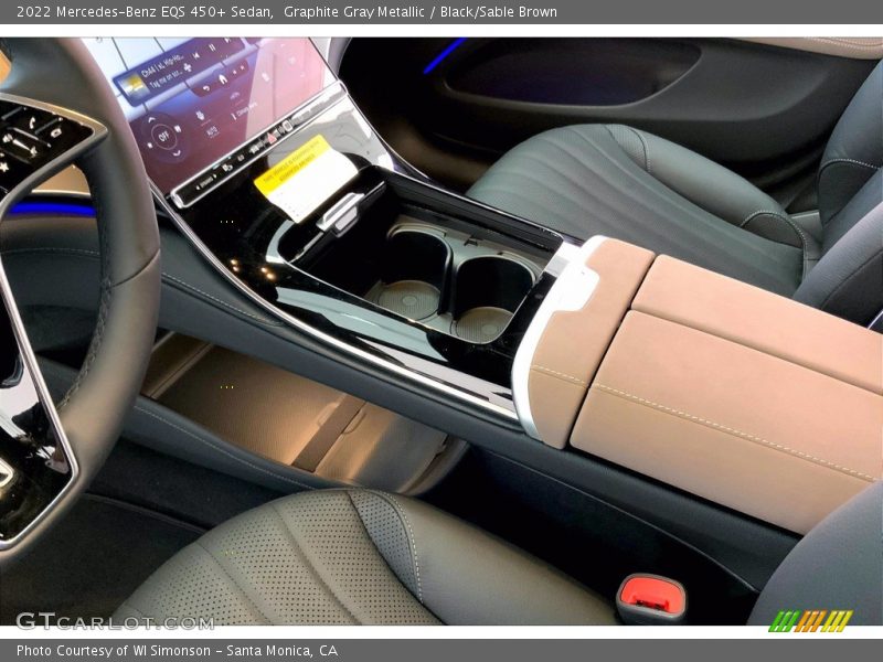 Graphite Gray Metallic / Black/Sable Brown 2022 Mercedes-Benz EQS 450+ Sedan