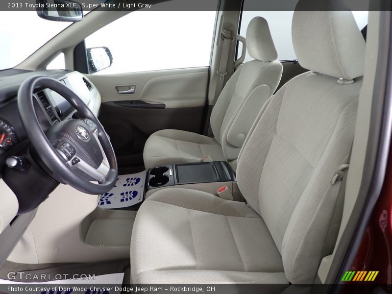 Super White / Light Gray 2013 Toyota Sienna XLE
