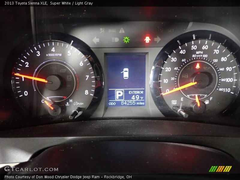 Super White / Light Gray 2013 Toyota Sienna XLE