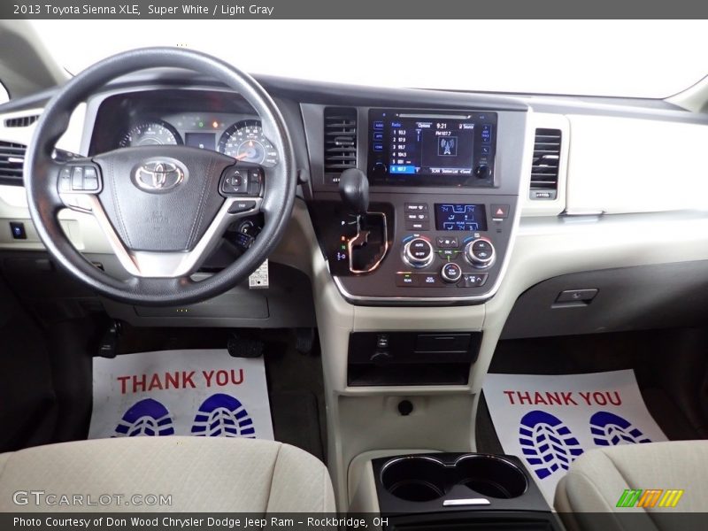 Super White / Light Gray 2013 Toyota Sienna XLE