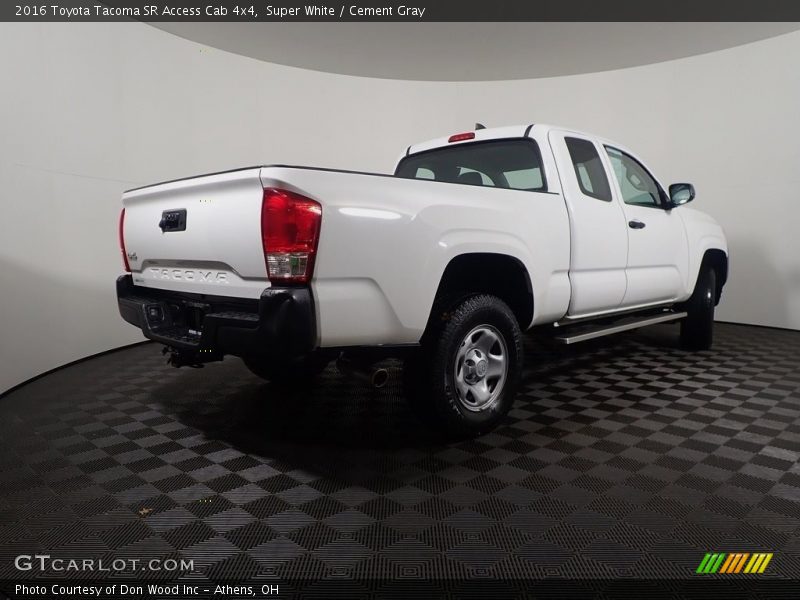 Super White / Cement Gray 2016 Toyota Tacoma SR Access Cab 4x4