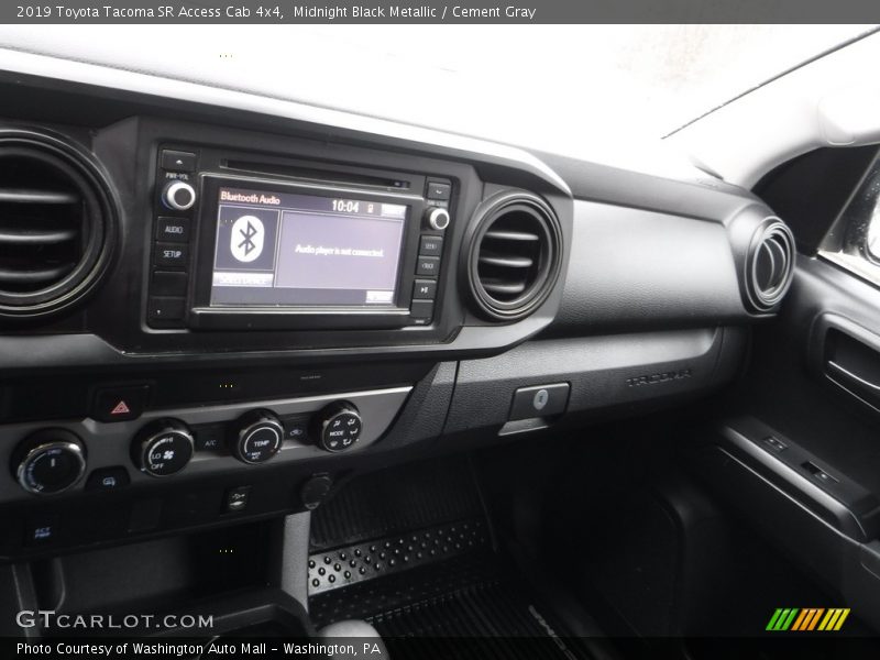 Midnight Black Metallic / Cement Gray 2019 Toyota Tacoma SR Access Cab 4x4