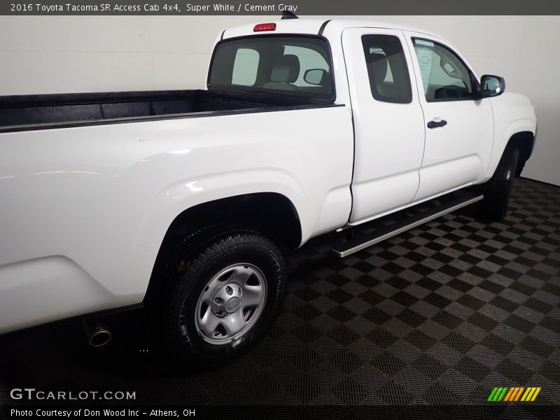 Super White / Cement Gray 2016 Toyota Tacoma SR Access Cab 4x4