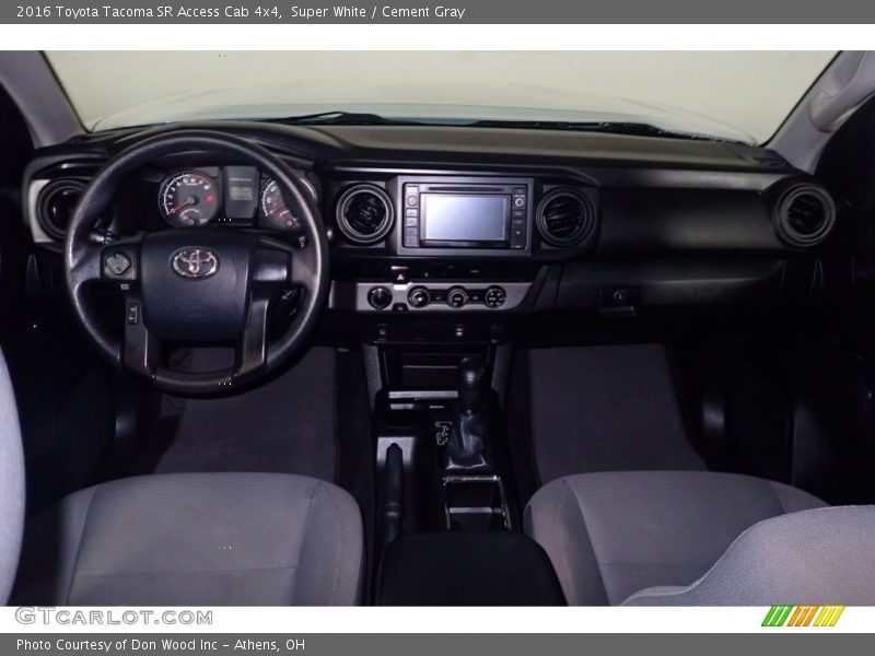 Super White / Cement Gray 2016 Toyota Tacoma SR Access Cab 4x4