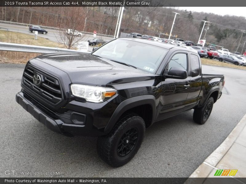 Midnight Black Metallic / Cement Gray 2019 Toyota Tacoma SR Access Cab 4x4