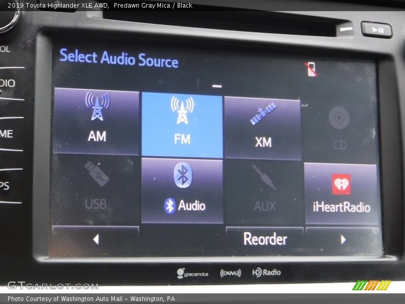 Predawn Gray Mica / Black 2019 Toyota Highlander XLE AWD