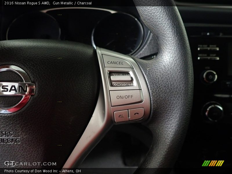 Gun Metallic / Charcoal 2016 Nissan Rogue S AWD
