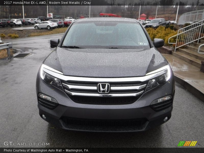 Modern Steel Metallic / Gray 2017 Honda Pilot EX-L AWD
