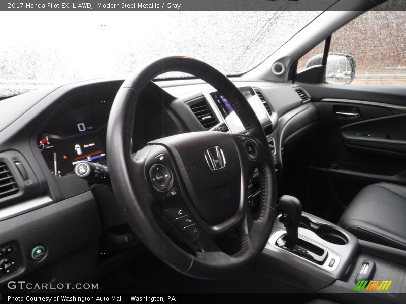 Modern Steel Metallic / Gray 2017 Honda Pilot EX-L AWD