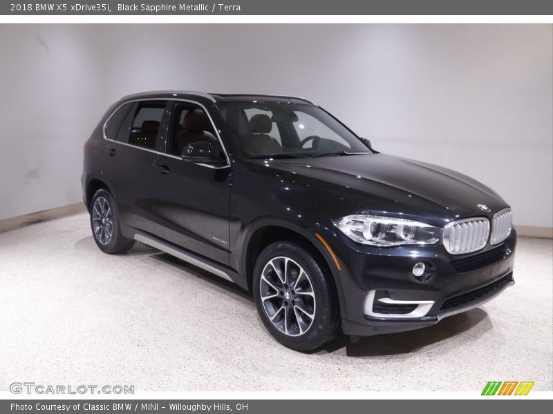 Black Sapphire Metallic / Terra 2018 BMW X5 xDrive35i