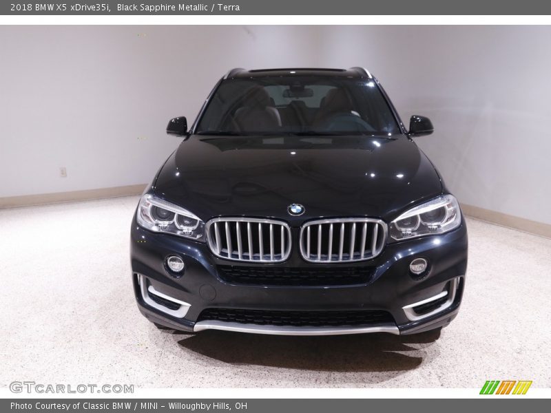 Black Sapphire Metallic / Terra 2018 BMW X5 xDrive35i