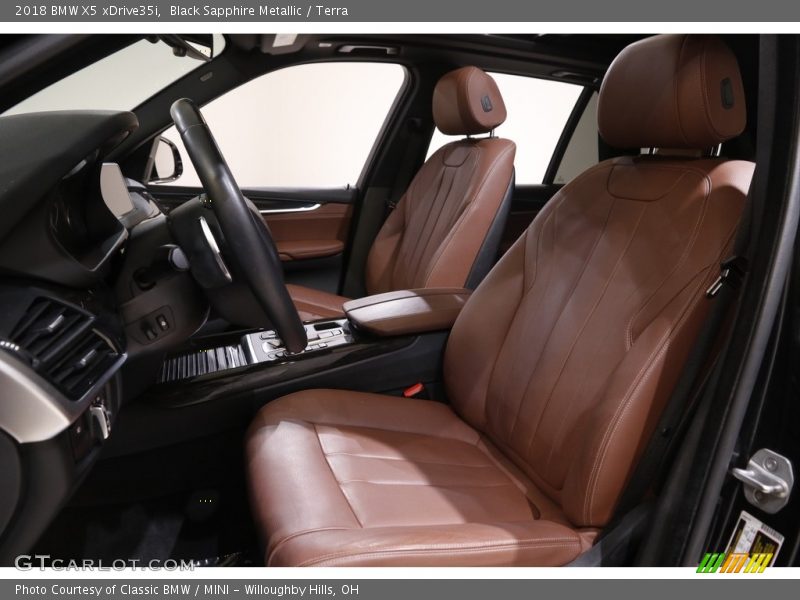 Black Sapphire Metallic / Terra 2018 BMW X5 xDrive35i