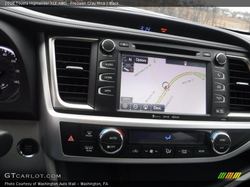 Predawn Gray Mica / Black 2016 Toyota Highlander XLE AWD