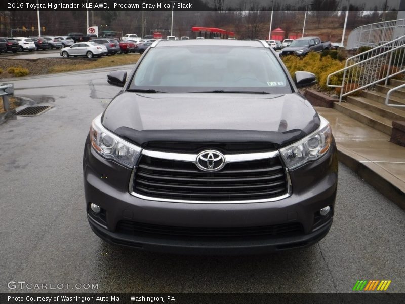 Predawn Gray Mica / Black 2016 Toyota Highlander XLE AWD