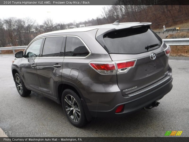 Predawn Gray Mica / Black 2016 Toyota Highlander XLE AWD