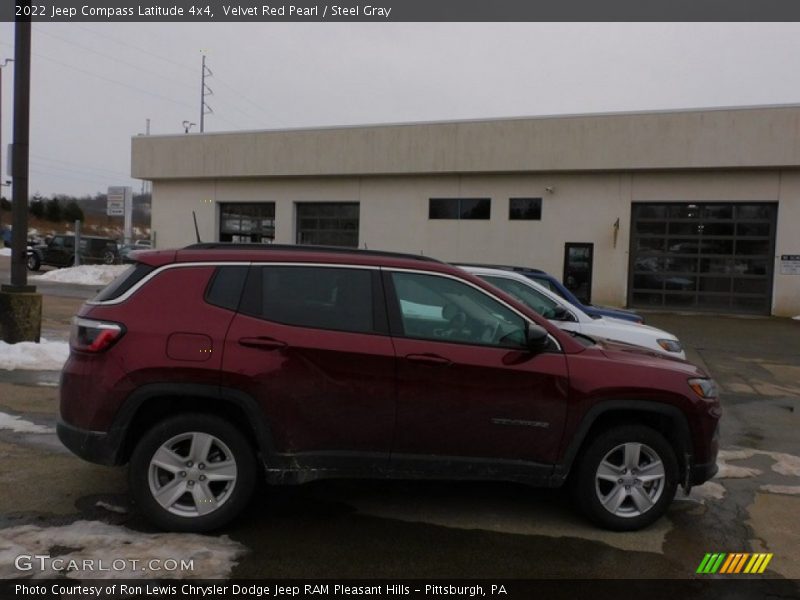 Velvet Red Pearl / Steel Gray 2022 Jeep Compass Latitude 4x4
