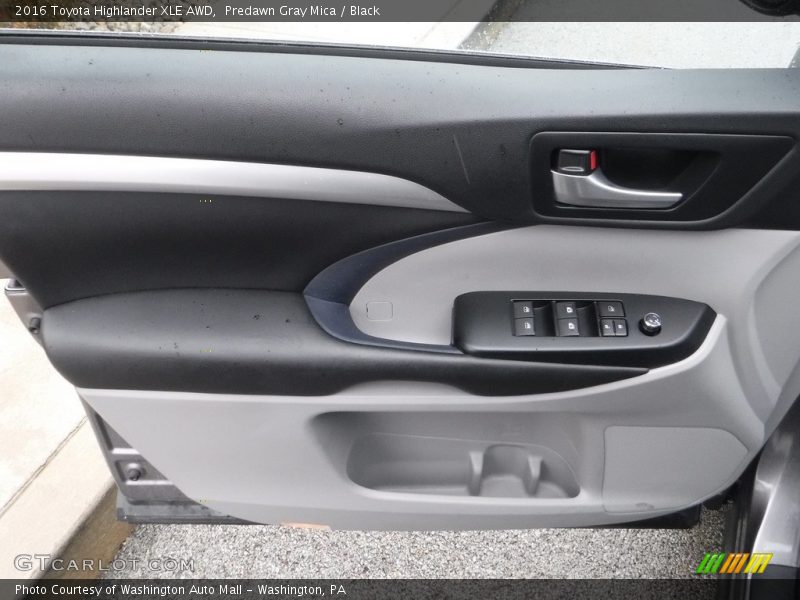 Predawn Gray Mica / Black 2016 Toyota Highlander XLE AWD