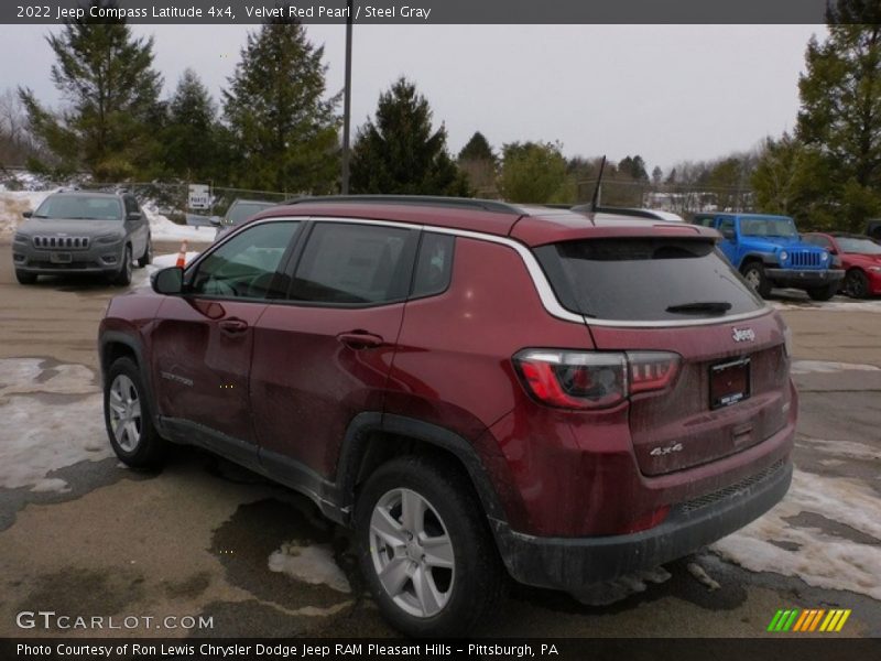Velvet Red Pearl / Steel Gray 2022 Jeep Compass Latitude 4x4