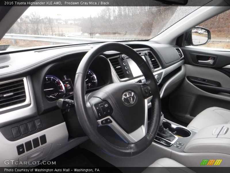 Predawn Gray Mica / Black 2016 Toyota Highlander XLE AWD