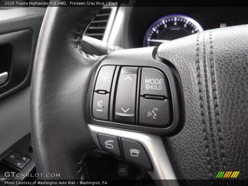 Predawn Gray Mica / Black 2016 Toyota Highlander XLE AWD