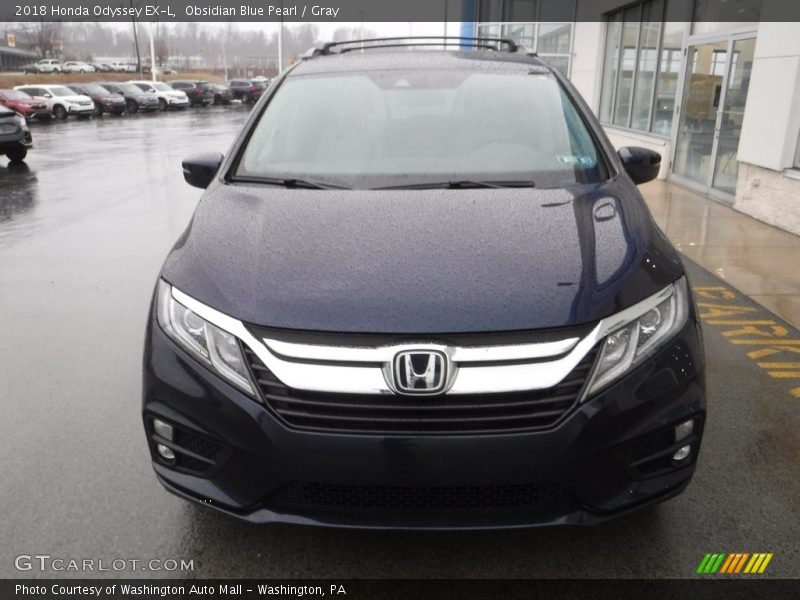 Obsidian Blue Pearl / Gray 2018 Honda Odyssey EX-L