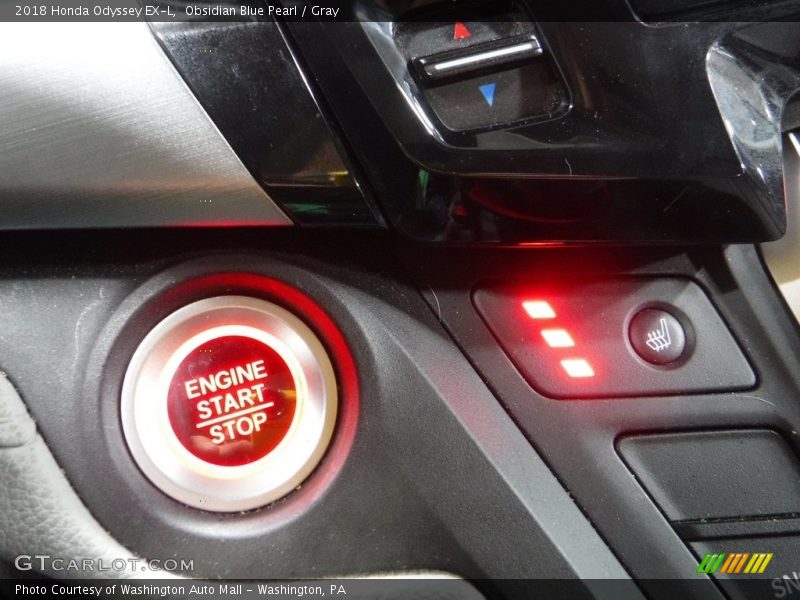 Obsidian Blue Pearl / Gray 2018 Honda Odyssey EX-L