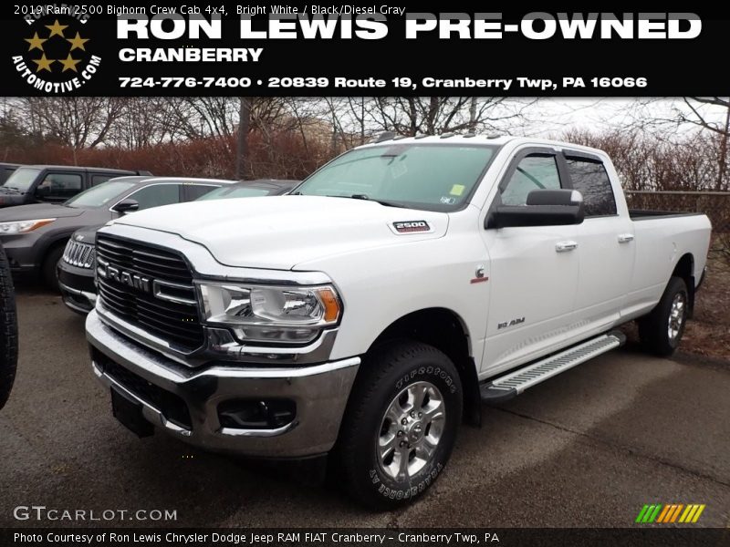 Bright White / Black/Diesel Gray 2019 Ram 2500 Bighorn Crew Cab 4x4