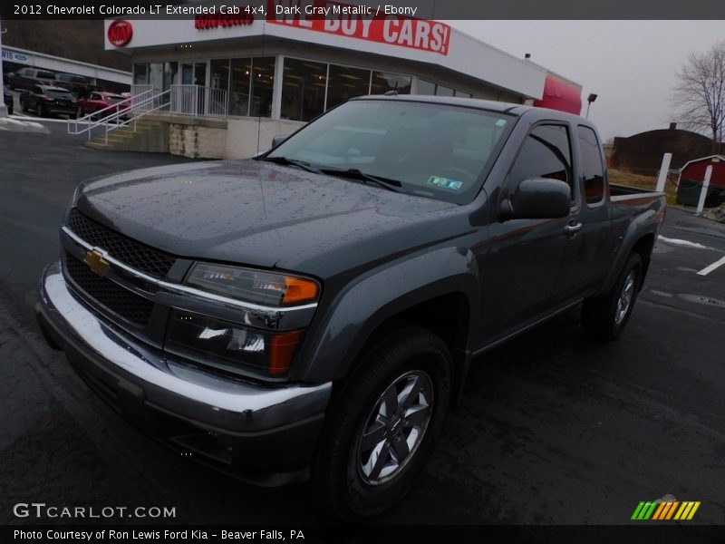 Dark Gray Metallic / Ebony 2012 Chevrolet Colorado LT Extended Cab 4x4