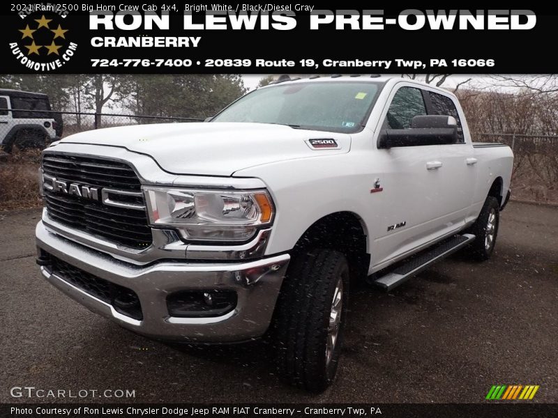 Bright White / Black/Diesel Gray 2021 Ram 2500 Big Horn Crew Cab 4x4