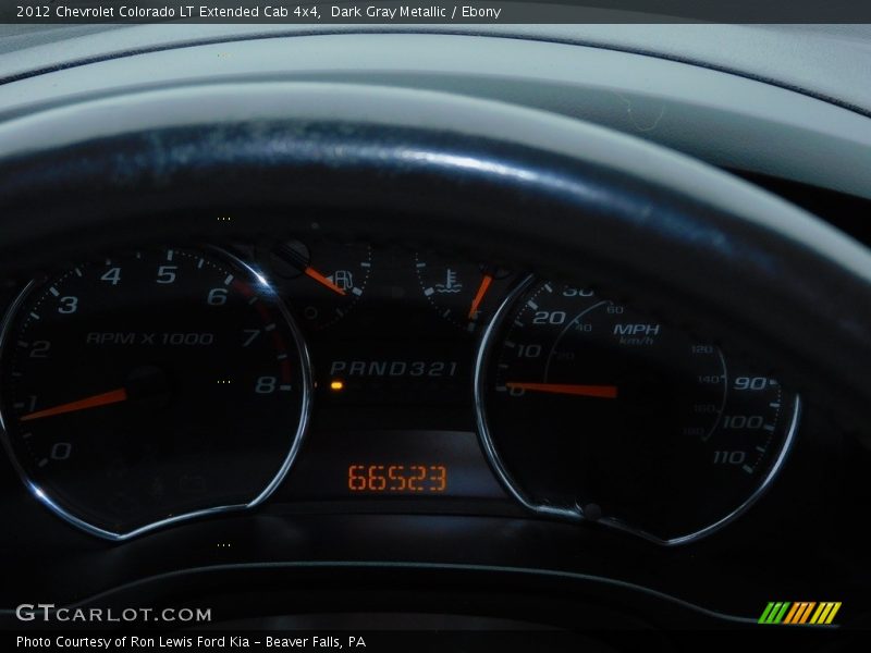 Dark Gray Metallic / Ebony 2012 Chevrolet Colorado LT Extended Cab 4x4