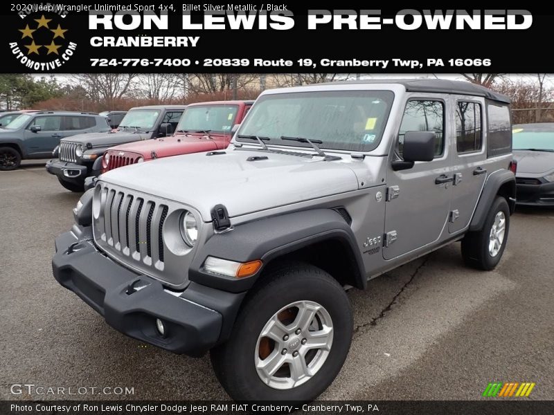 Billet Silver Metallic / Black 2020 Jeep Wrangler Unlimited Sport 4x4