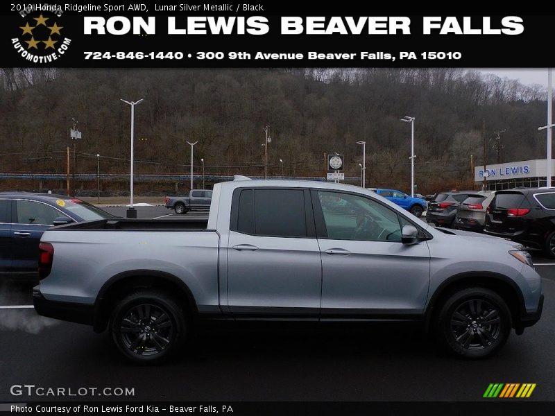 Lunar Silver Metallic / Black 2019 Honda Ridgeline Sport AWD