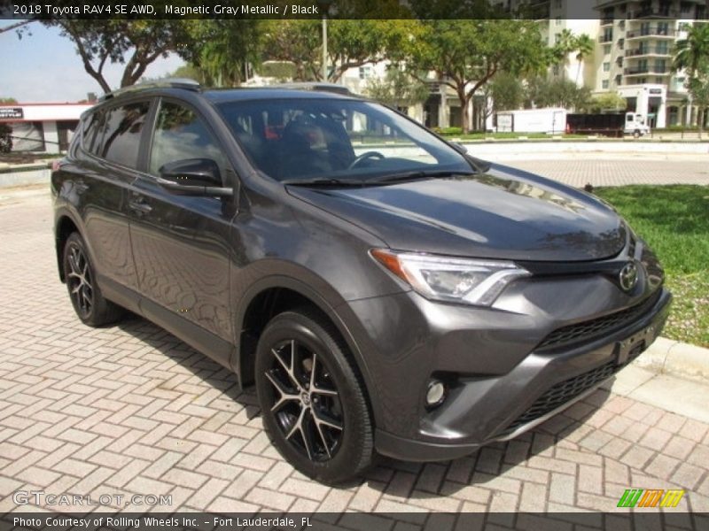 Magnetic Gray Metallic / Black 2018 Toyota RAV4 SE AWD