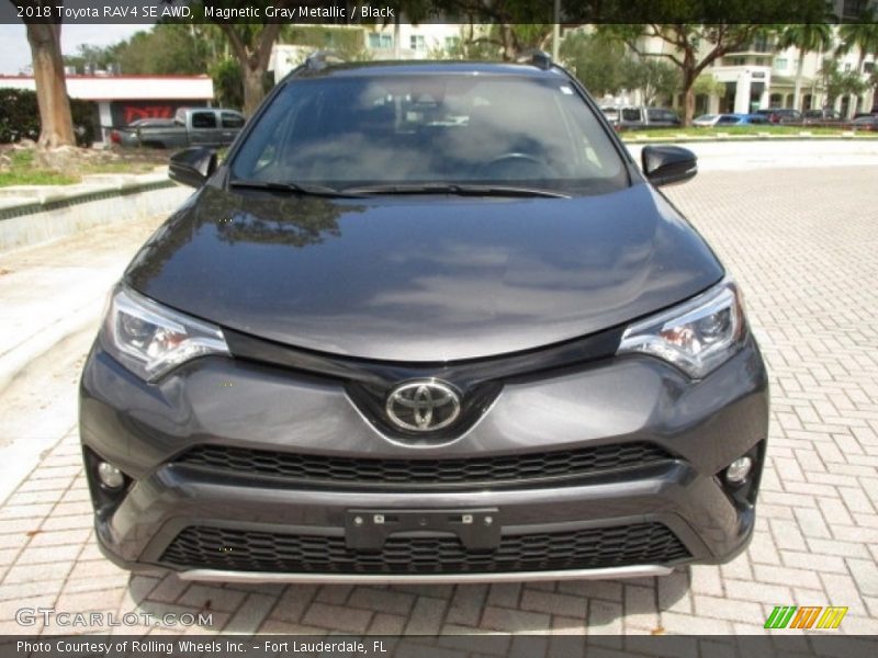 Magnetic Gray Metallic / Black 2018 Toyota RAV4 SE AWD