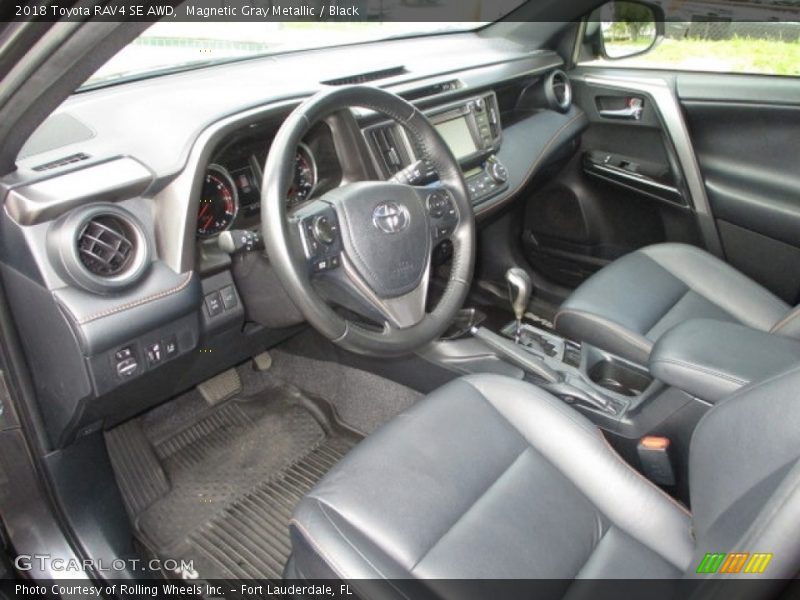 Magnetic Gray Metallic / Black 2018 Toyota RAV4 SE AWD