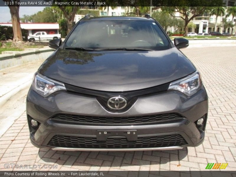 Magnetic Gray Metallic / Black 2018 Toyota RAV4 SE AWD