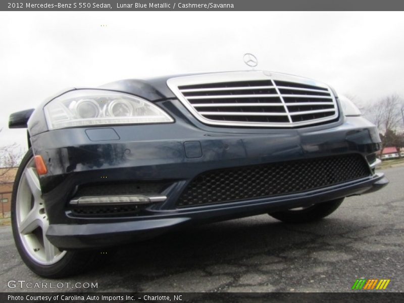 Lunar Blue Metallic / Cashmere/Savanna 2012 Mercedes-Benz S 550 Sedan