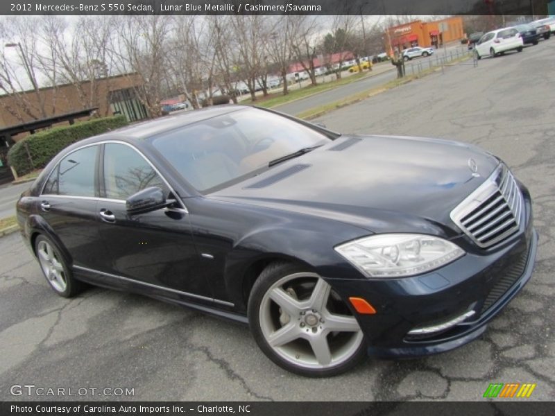 Front 3/4 View of 2012 S 550 Sedan