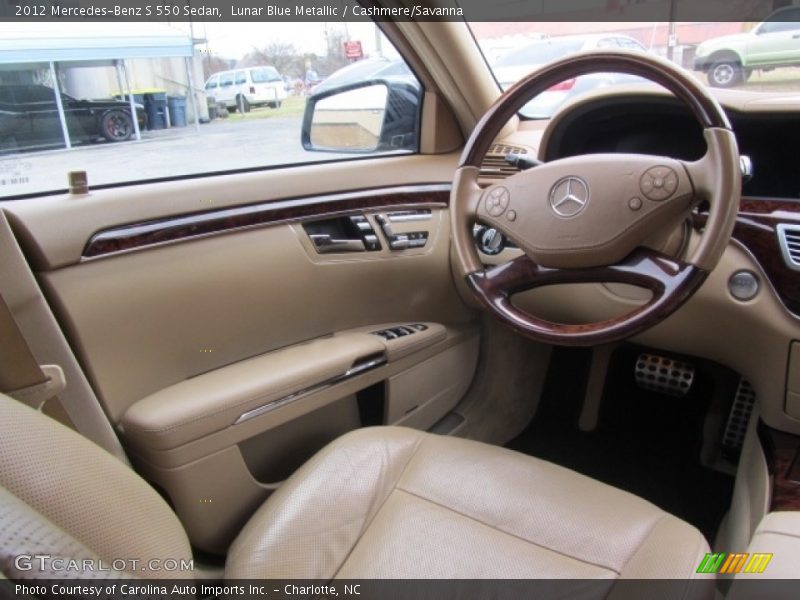 Lunar Blue Metallic / Cashmere/Savanna 2012 Mercedes-Benz S 550 Sedan