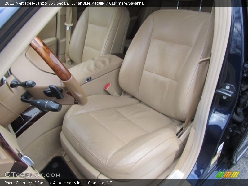 Front Seat of 2012 S 550 Sedan