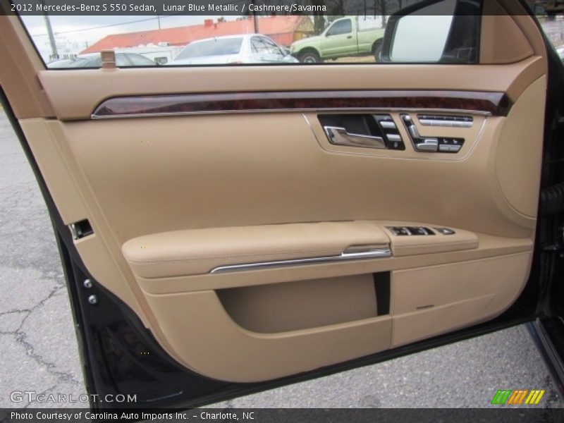 Lunar Blue Metallic / Cashmere/Savanna 2012 Mercedes-Benz S 550 Sedan