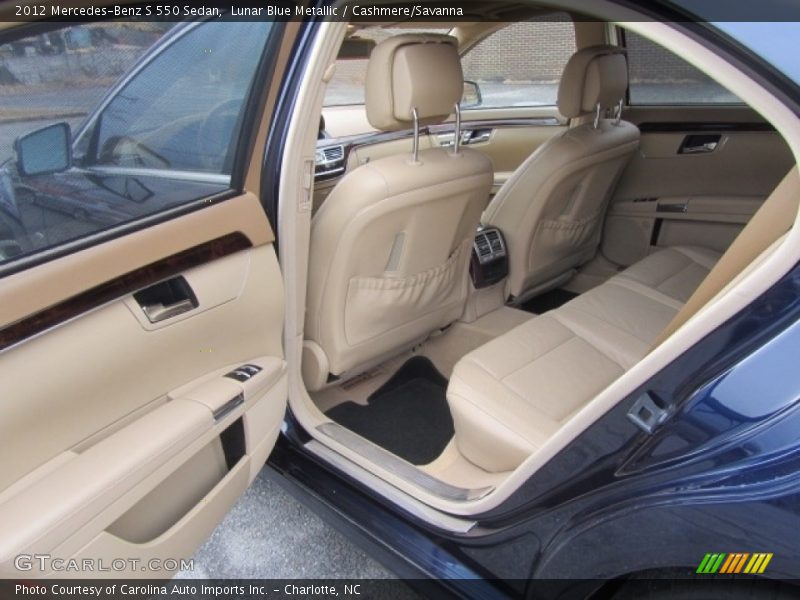 Lunar Blue Metallic / Cashmere/Savanna 2012 Mercedes-Benz S 550 Sedan