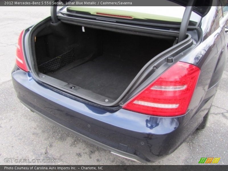 2012 S 550 Sedan Trunk
