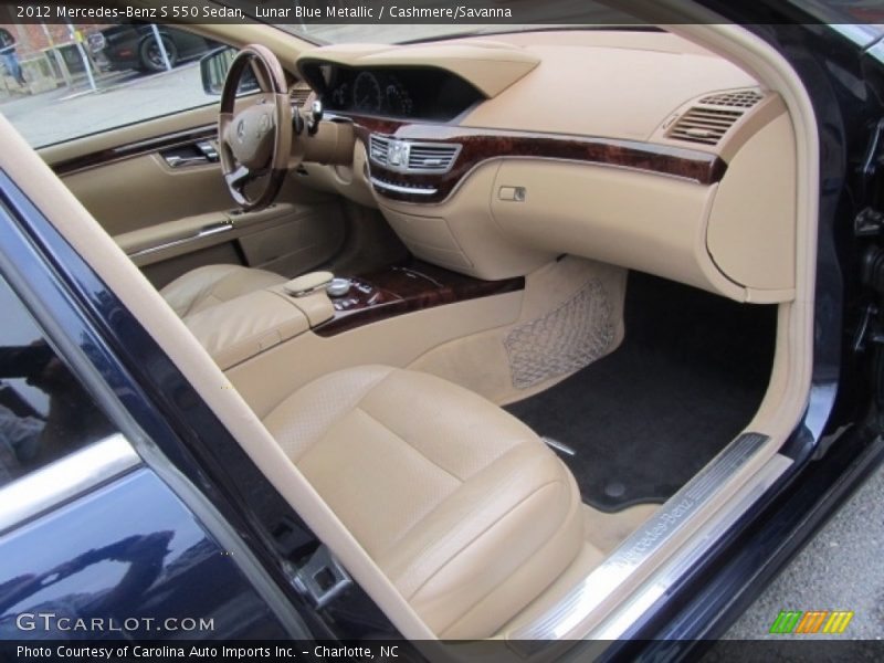 Lunar Blue Metallic / Cashmere/Savanna 2012 Mercedes-Benz S 550 Sedan