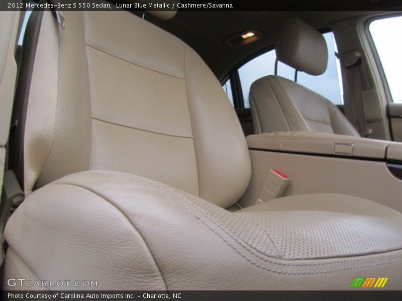 Lunar Blue Metallic / Cashmere/Savanna 2012 Mercedes-Benz S 550 Sedan