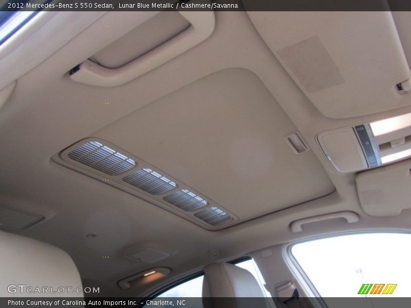 Lunar Blue Metallic / Cashmere/Savanna 2012 Mercedes-Benz S 550 Sedan